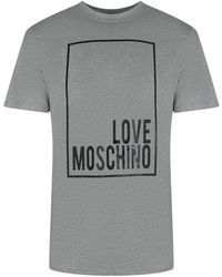 Moschino - Love Box Logo T-Shirt Cotton - Lyst