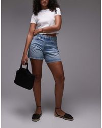 Topshop Hourglass - Denim Editor Shorts - Lyst