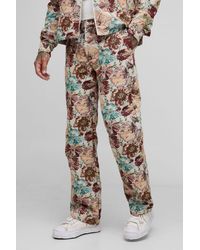 BoohooMAN - Tall Floral Tapestry Relaxed Fit Pants - Lyst