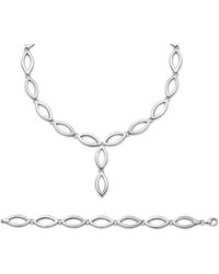 Orphelia - 925 Sterling Set: Chain + Bracelet - Lyst