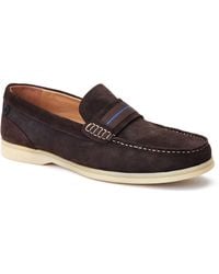 Base London - Drum Leather Burnt Loafers - Lyst
