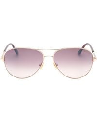 Tom Ford - Ft0823 Clark 28U Shiny Sunglasses Metal - Lyst