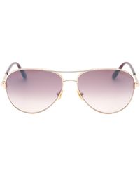 Tom Ford - Ft0823 Clark 28U Shiny Sunglasses Metal - Lyst