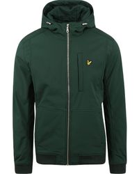 Lyle & Scott - Branded Logo Dark Hooded Softshell Jacket - Lyst