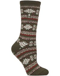 Heat Holders - Ladies Thermal Lite Patterned Socks For Winter - Lyst