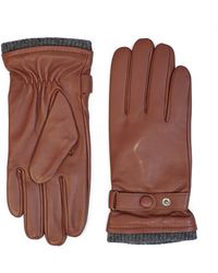 Infinity Leather - Tan Italian Warm Wool Lining Winter Bike Riding Driving Casual Gloves - Lyst