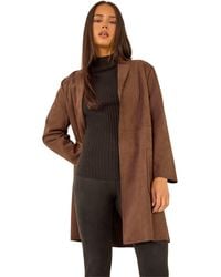 Roman - Petite Faux Suede Pocket Jacket - Lyst