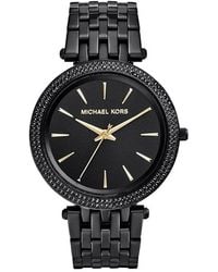 Michael Kors - Darci Mk3337 Black Stainless-steel Quartz Fashion Watch - Lyst