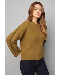 Wallis - Crew Neck Trim Detail Jumper - Lyst