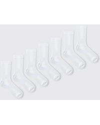 BoohooMAN - 7 Pack Plain Socks - Lyst