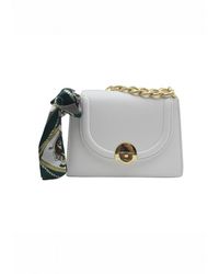 Where's That From - 'Calm' Bag With Chain Handle And Scarf Detail - Lyst