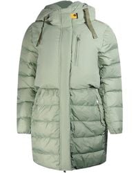 Parajumpers - Inga Nile Groene Lange Donsjas Met Capuchon - Lyst