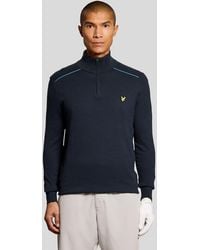 Lyle & Scott - Baumwollspitzen 1/4-Zip Pullover - Lyst