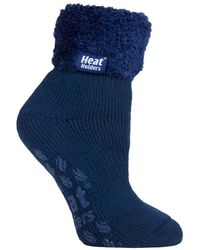 Heat Holders - Ladies Non Slip Thermal Low Cut Ankle Slipper Bed Socks With Grips - Lyst