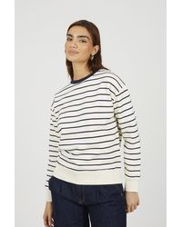 Brave Soul - Classic Stripe Crew Neck Sweatshirt Cotton - Lyst