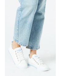 Oasis - Bonita Diamante Eyelet Lace Up Trainers - Lyst