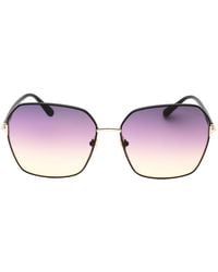 Tom Ford - Claudia-02 Gradient Smoke Lens Shiny Sunglasses - Lyst