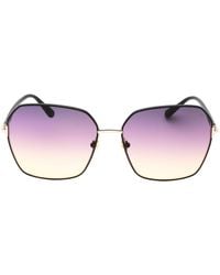Tom Ford - Claudia-02 Gradient Smoke Lens Shiny Sunglasses - Lyst