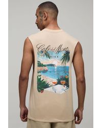 BoohooMAN - Oversized Cafe Del Mar Sea View License Print Tank - Lyst