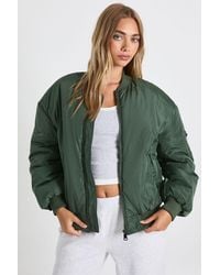 Boohoo - Oversized Bomber Jacket - Lyst