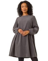 Roman - Petite Cord Cotton Mini Dress - Lyst
