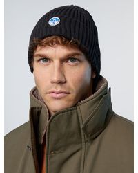 North Sails - Beanie Breiter Rippstrick Mit Logo-Patch - Lyst