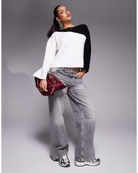 ASOS - Spliced Knitted Jumper With Contrast Panels - Lyst