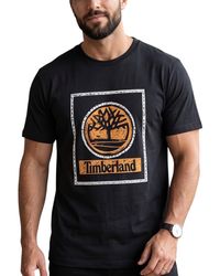 Timberland - T Shirts Tree Print Classic Logo Summer Cotton Crew Neck Top - Lyst