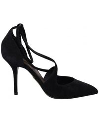 Dolce & Gabbana - Suede Ankle Strap Pumps Heels Shoes Leather - Lyst