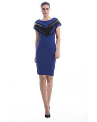 Conquista - Panel Detail Straight Dress - Lyst