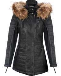 Infinity Leather - Slim Fit Hooded Parka Jacket-Northam - Lyst