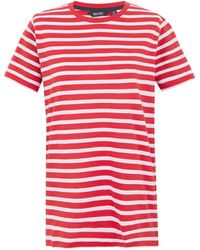 Regatta - Bayletta Gestreept T-shirt (hoog Risico Rood/wit) - Lyst