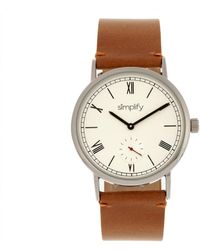 Simplify - The 5100 Leather-Band Watch - Lyst