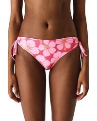 Penti - Annetta Ring Floral Textured Mid Waist Bikini Bottom - Lyst