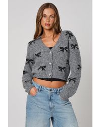 Urban Bliss - Sequin Bow Detail Cardigan - Lyst