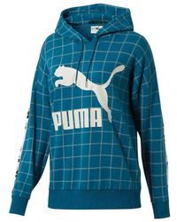 PUMA - Graphic Logo Long Sleeve Pullover Hoodie 578339 03 Cotton - Lyst