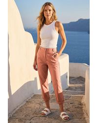 Roman - Petite Cotton Blend Stretch Chino Trousers - Lyst