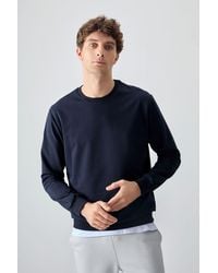 TOMMY LIFE - Plain Crew Neck Sweatshirt - Lyst