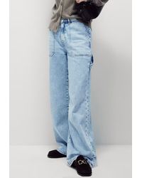 Marks & Spencer - M&S Relaxed High Waisted Carpenter Wide Leg Jeans - Lyst