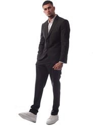 BOSS - Solid Patterned Lapel Collared Suit Jacket - Lyst