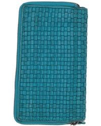 Ashwood Leather - 'Grazia Infinita' Woven Vintage Zip Around Large Purse - Lyst