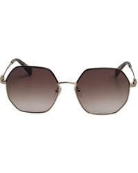 Longchamp - Hexagonal Metal Sunglasses Lo140Sl - Lyst