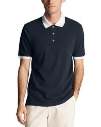 Lyle & Scott - And Polo Shirt Sp2256 Short Sleeve Superfine Contrast Cotton Tee - Lyst
