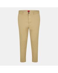 HUGO - Straight Leg Trousers - Lyst