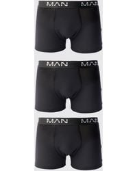 BoohooMAN - 3 Pack Dash Mid Length Trunks - Lyst