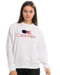 Calvin Klein - Vintage Logo Large Long Sleeve Sweatshirt - Lyst