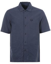 Fred Perry - Pocket Detail Oxford Short Sleeve Shirt - Lyst