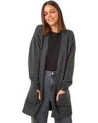 Roman - Soft Knit Longline Cardigan - Lyst