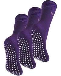 THMO - 3 Pair Fleece Lined Breathable Slipper Socks - Lyst