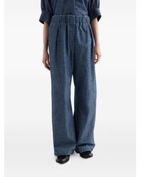 Jil Sander - Cotton Wide-Leg Trousers - Lyst